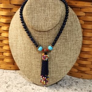 Josephine Signed Boho Beaded Necklace
